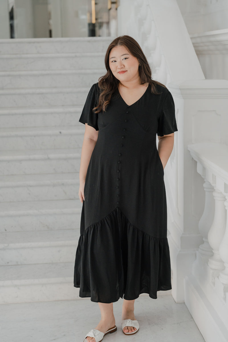 Plus Size Empire Cut Midi Dress