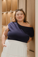 Load image into Gallery viewer, Harper Asymmetrical Shoulder Top
