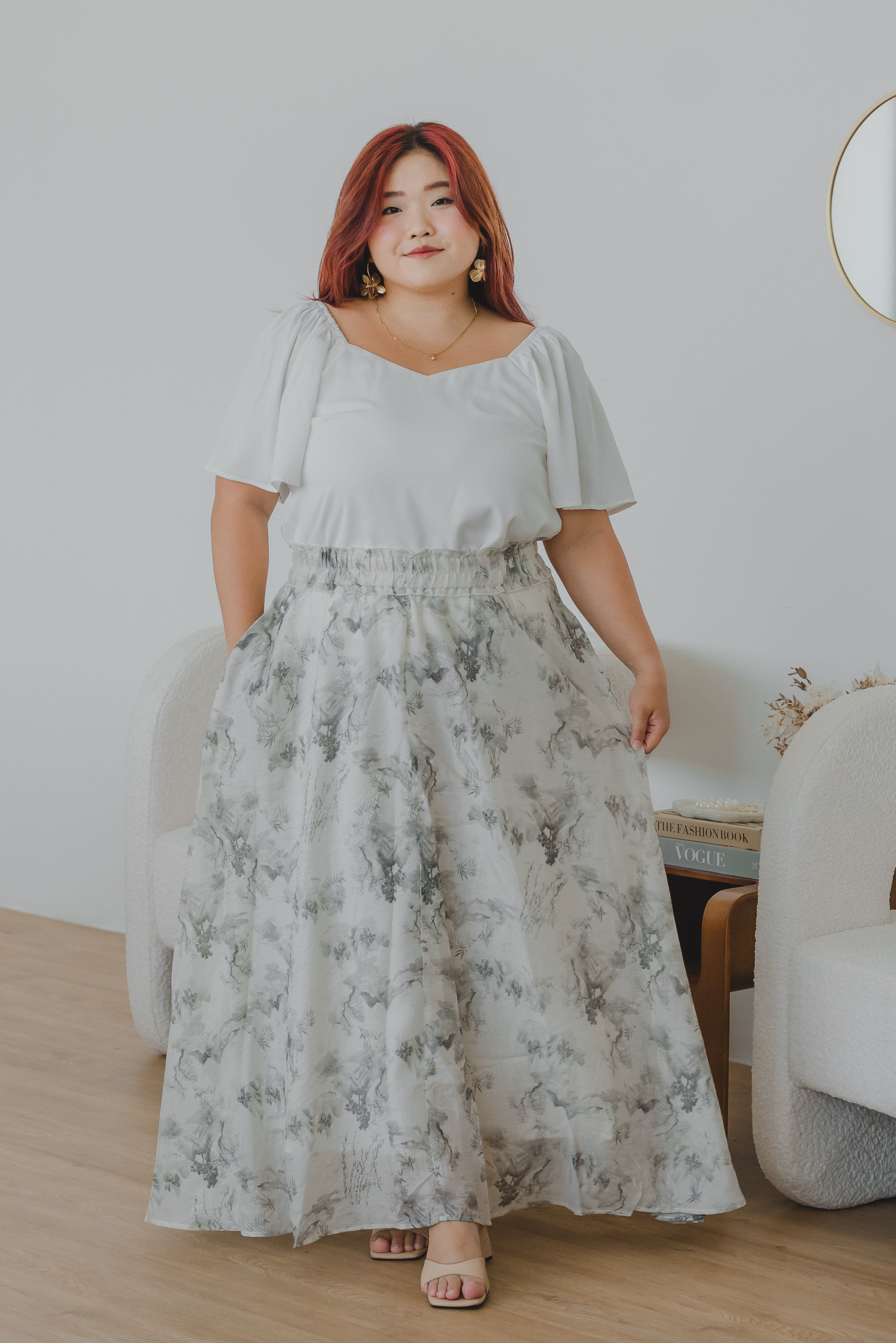 Willow Ruffle Midi Skirt