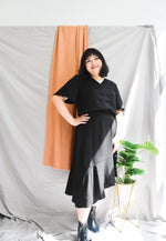 Load image into Gallery viewer, Chelsea Asymmetrical Skirt (Black)
