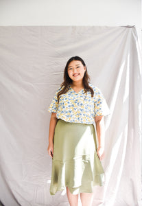 Chelsea Asymmetrical Skirt (Sage)