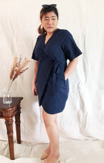 Load image into Gallery viewer, Plus Size Wrap Mini Dress
