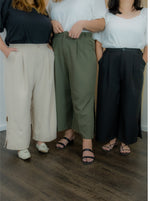 Load image into Gallery viewer, Everyday Wide Leg Pants (Olive)
