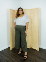 Load image into Gallery viewer, Everyday Wide Leg Pants (Olive)
