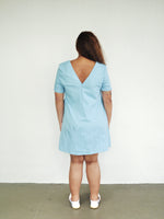 Load image into Gallery viewer, Plus Size Light Denim Shift Dress
