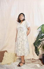 Load image into Gallery viewer, Plus Size Wrap Maxi Dress White
